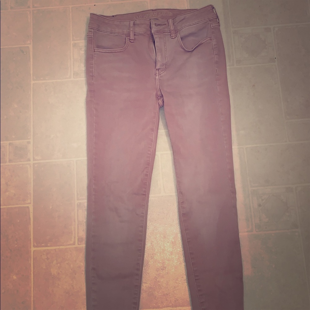 American eagle pink skinny jeans